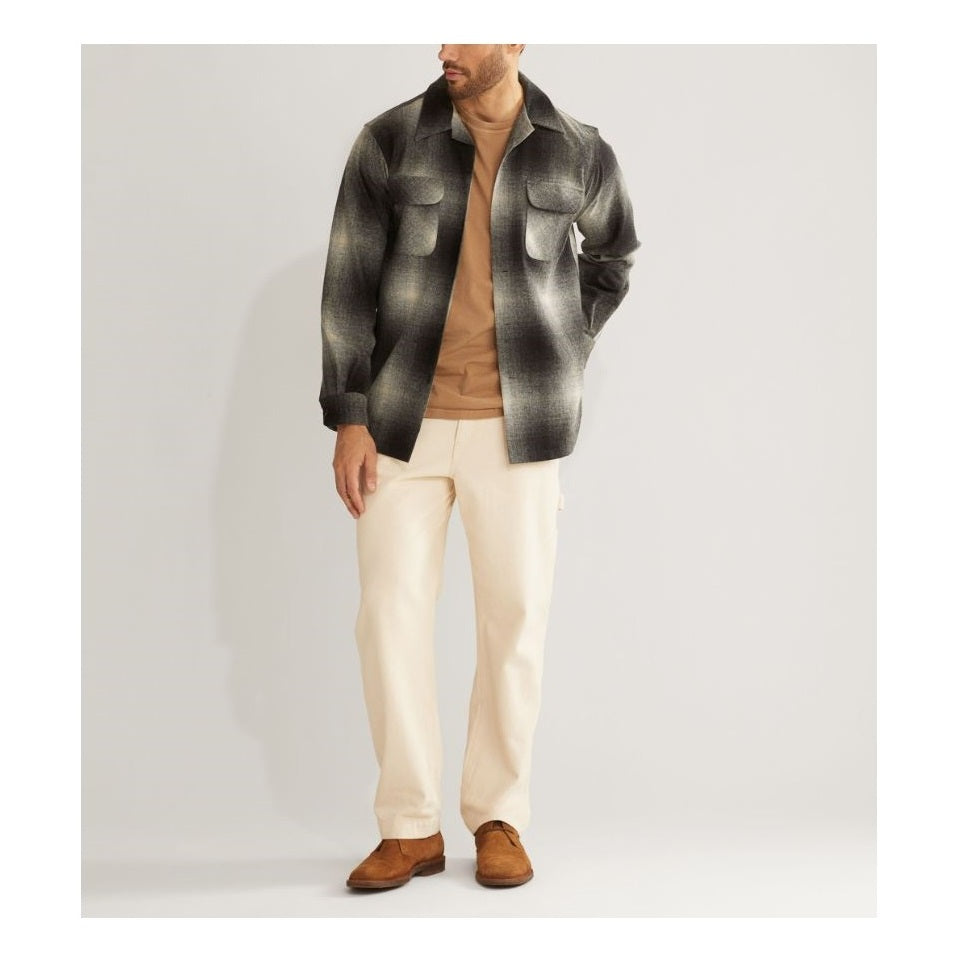 Pendleton Plaid Board Shirt Black / White Ombre