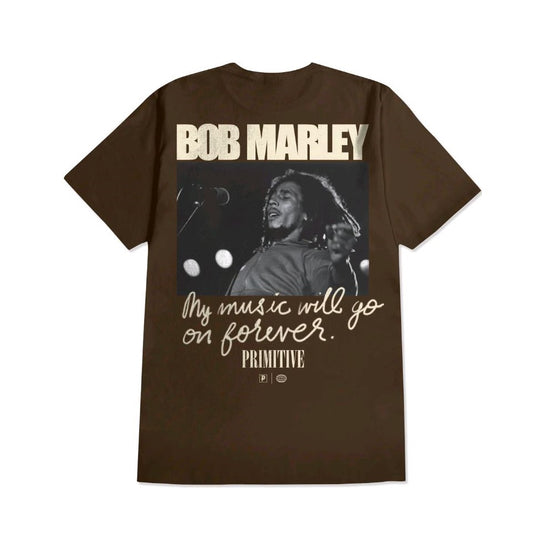 Primitive X Bob Marley Forever Brown T-shirt