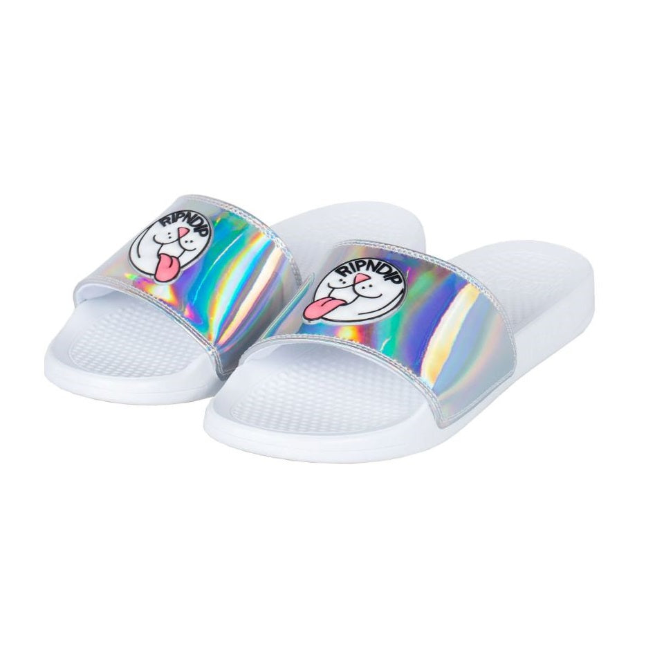 RIPNDIP Pill Irdescent Slides White