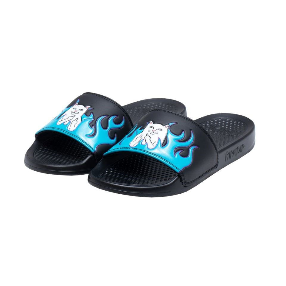 RIPNDIP Welcome To Heck Slides Black/Blue