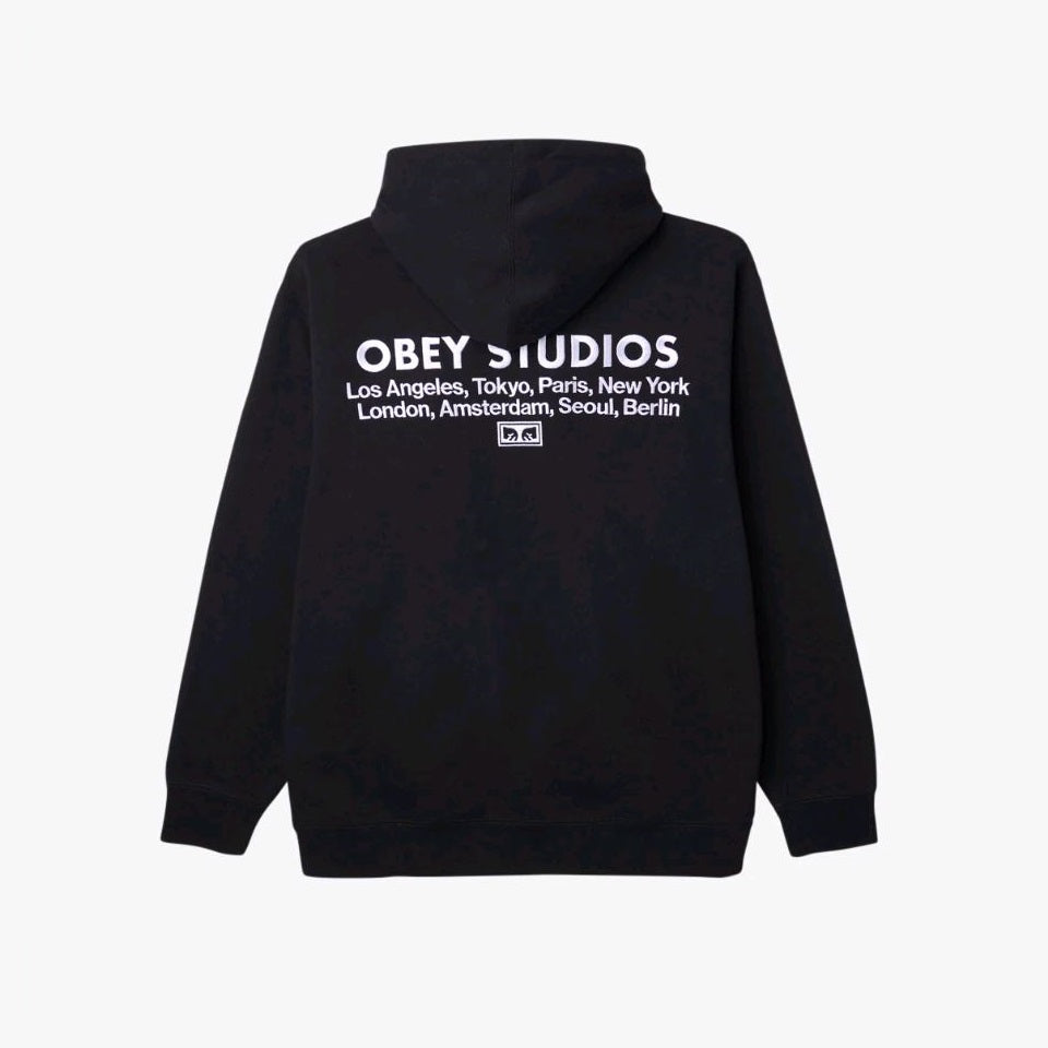 Obey Studios Pullover Black Hoodie