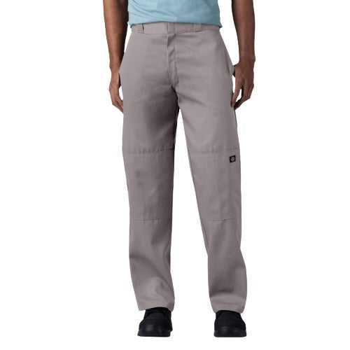 Dickies Loose Fit Double Knee Work Pants Silver