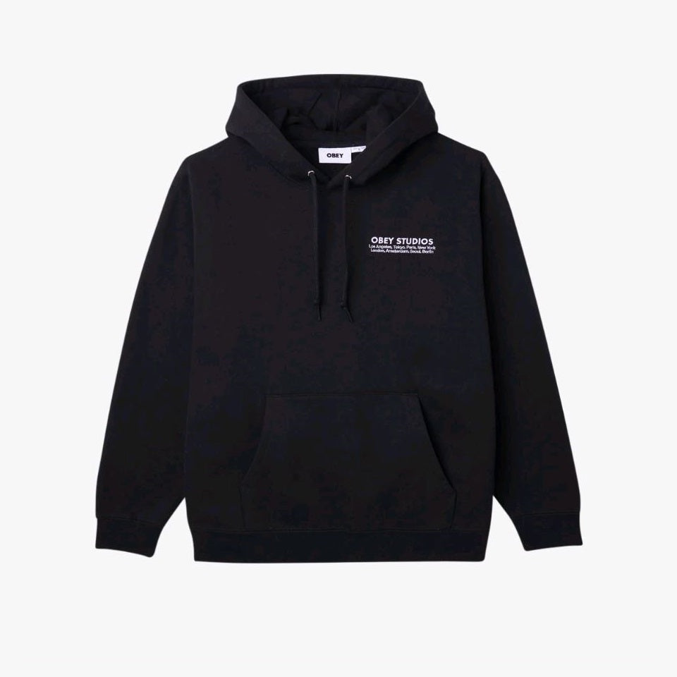 Obey Studios Pullover Black Hoodie