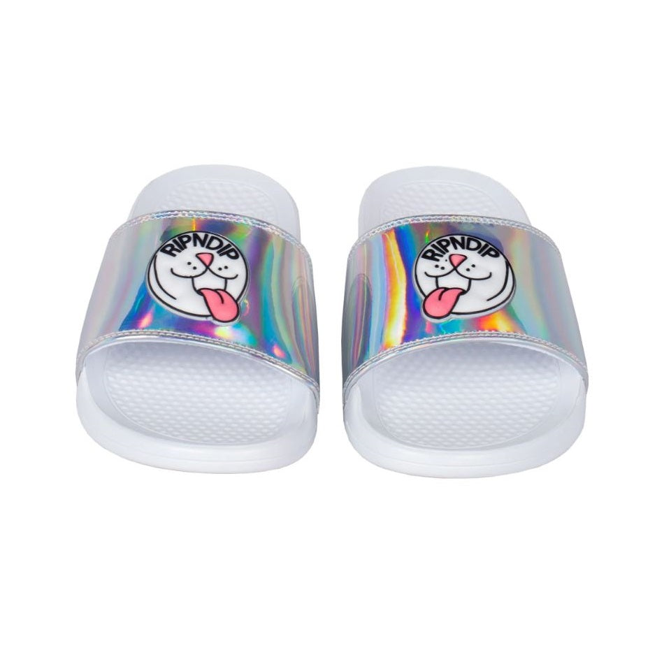 RIPNDIP Pill Irdescent Slides White