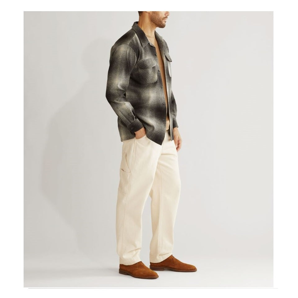 Pendleton Plaid Board Shirt Black / White Ombre