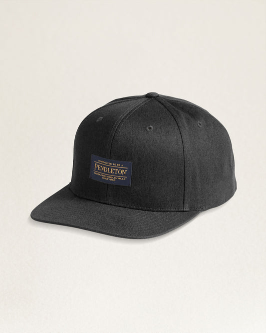Pendleton Logo Flatbrim Snapback Hat Black