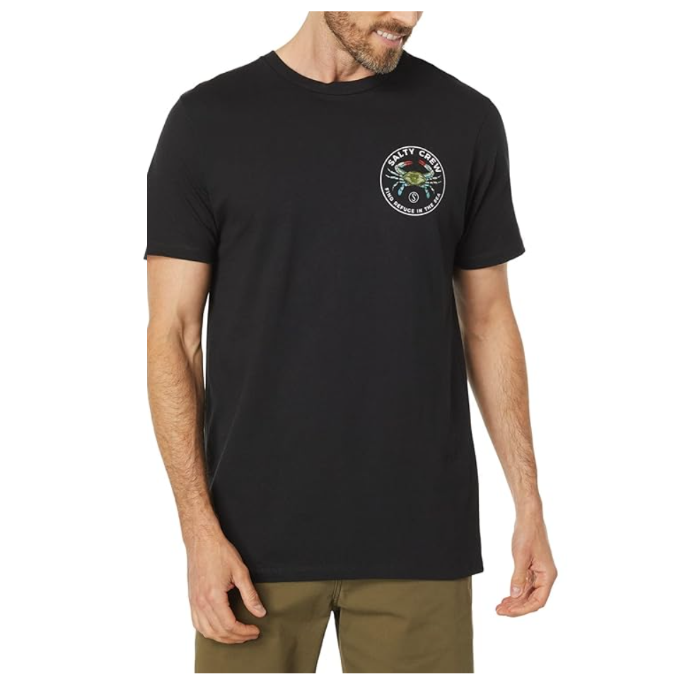 Salty Crew Blue Crabber Premium Black T-shirt