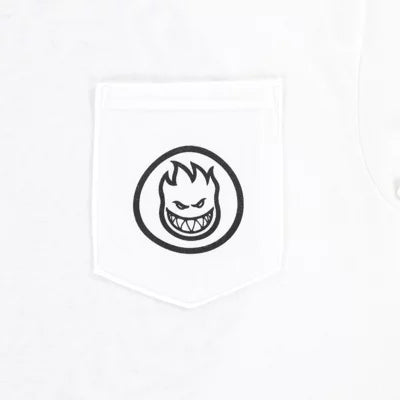 Spitfire Swirled Classic Pocket White / Black T-shirt