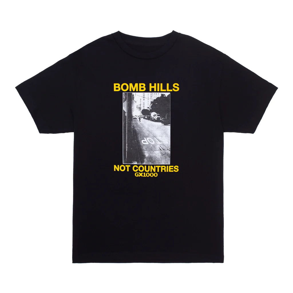 GX1000 Bomb Hills Not Countries Black T-shirt