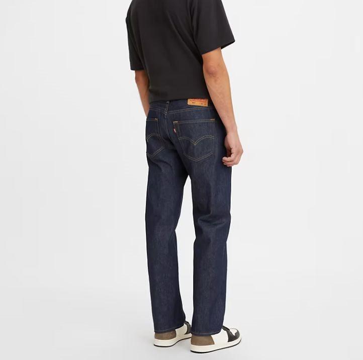 Levis 501-0000 Original Shrink-To-Fit Rigid Dark Wash Jeans