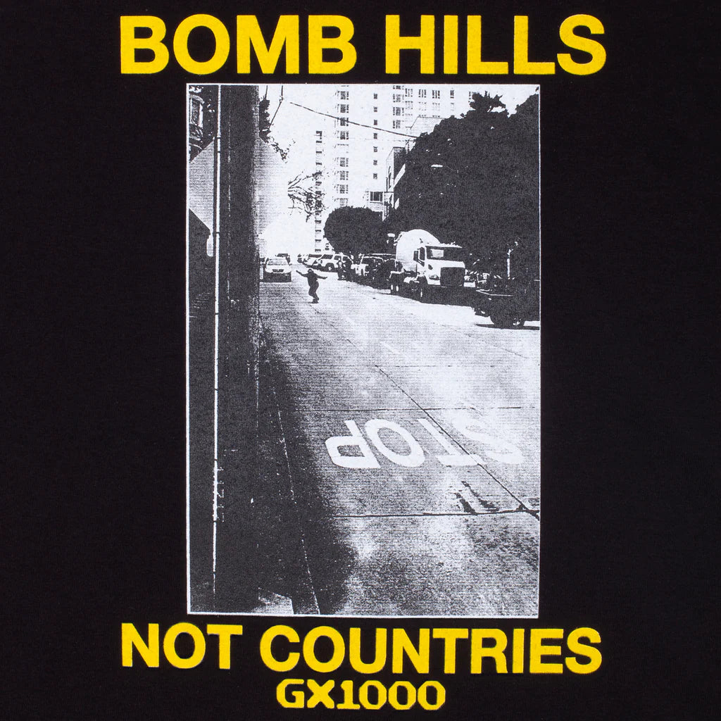 GX1000 Bomb Hills Not Countries Black T-shirt