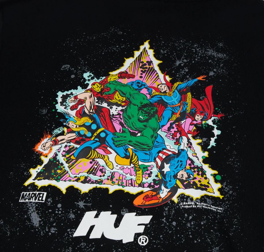 HUF X Avengers Cosmic Assemblage T-Shirt Black