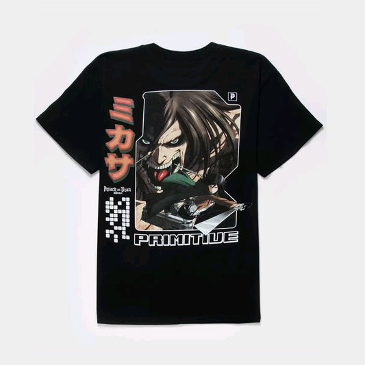 Primitive x Attack On Titan Mikasa Black T-Shirt