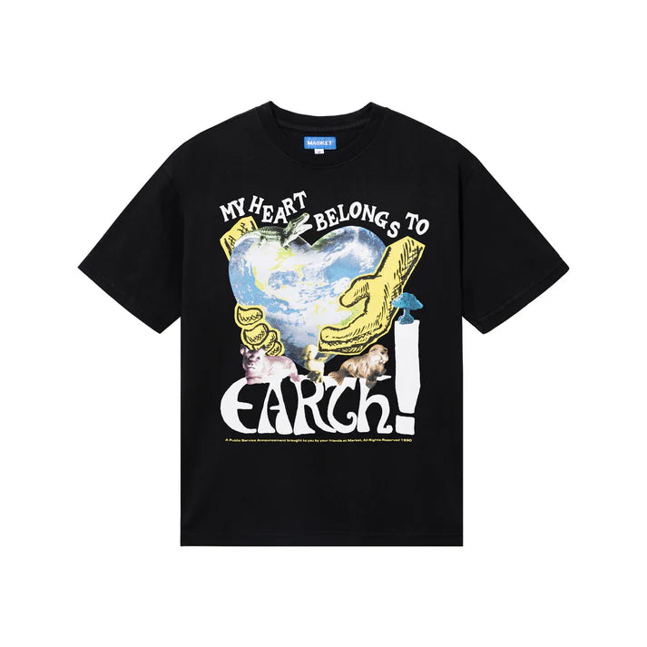 MARKET Love Nature Black T-shirt
