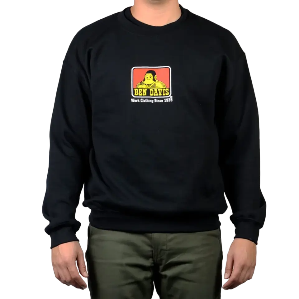 Ben Davis Crew Neck Sweatshirt - Black