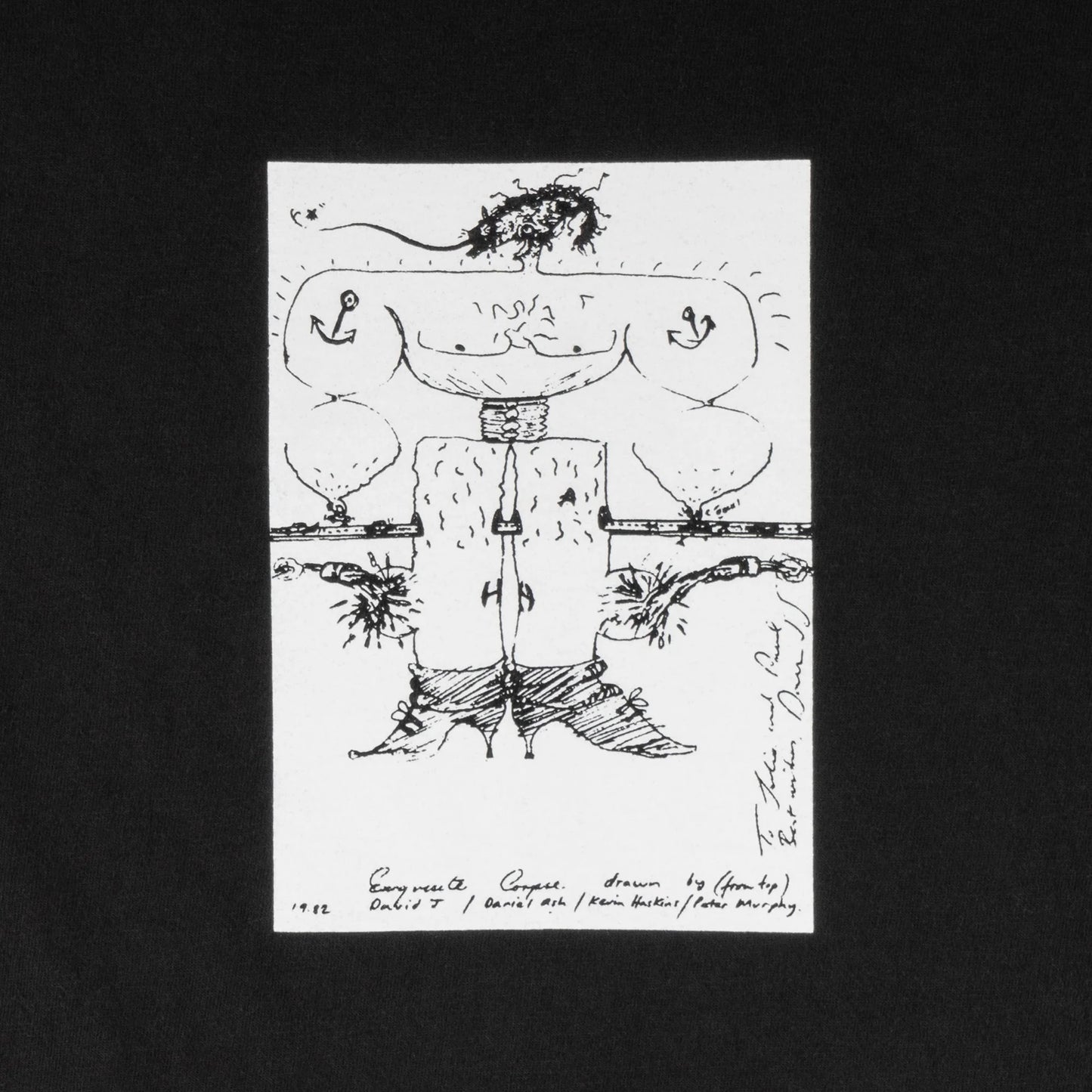WELCOME X BAUHAUS - EXQUISITE CORPSE GARMENT-DYED TEE