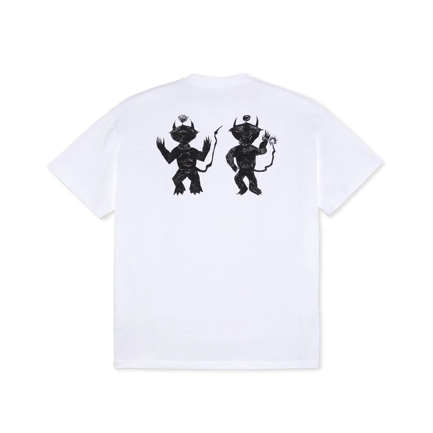 POLAR SKATE CO LITTLE DEVILS TEE WHITE