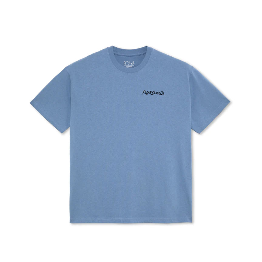POLAR SKATE CO YOGA TRIPPIN' TEE - OXFORD BLUE
