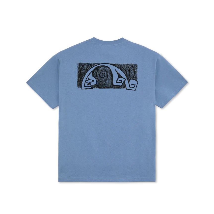 POLAR SKATE CO YOGA TRIPPIN' TEE - OXFORD BLUE