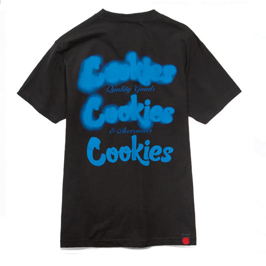 Cookies SF Stencil Stack Black T-Shirt