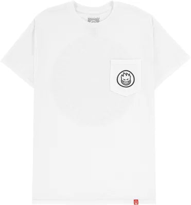 Spitfire Swirled Classic Pocket White / Black T-shirt