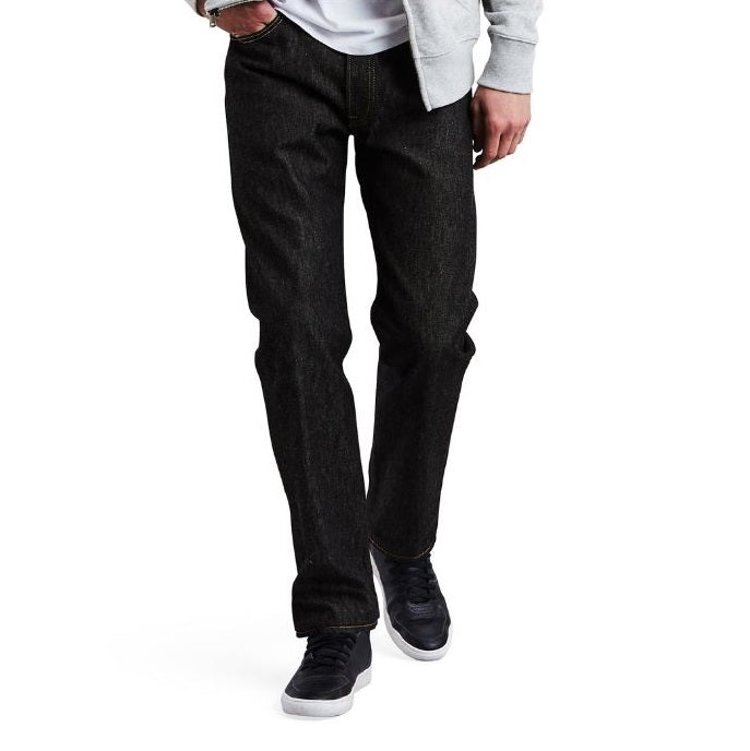 Levis 501-0226 Original Shrink-To-Fit Rigid Black Wash Jeans