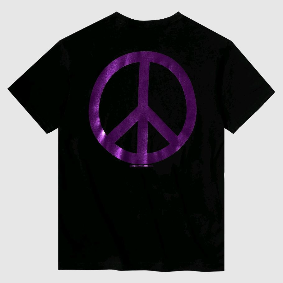 Violet Peace Black T-shirt