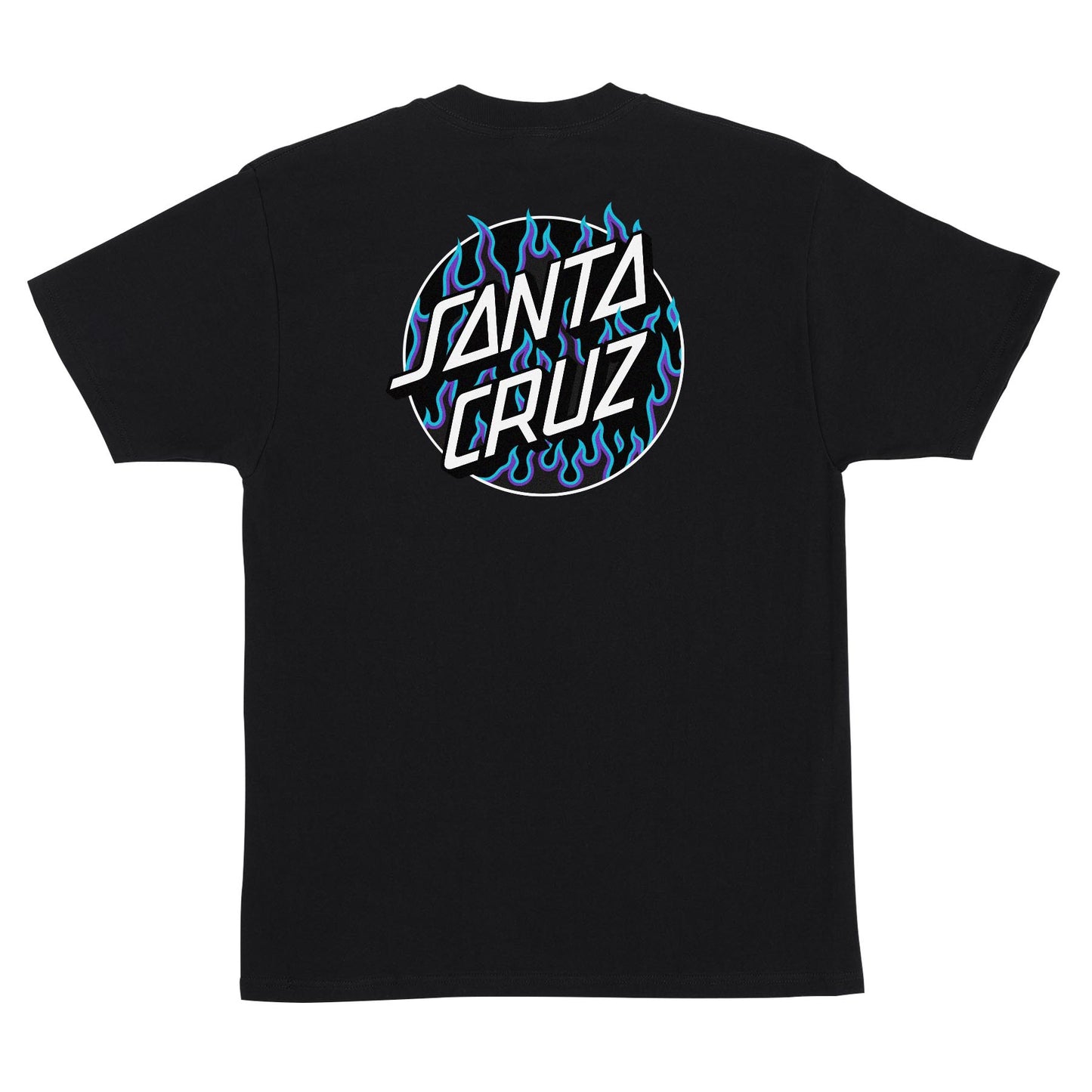 Thrasher Flame Dot Santa Cruz Men's T-Shirt Black