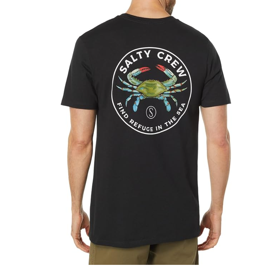 Salty Crew Blue Crabber Premium Black T-shirt