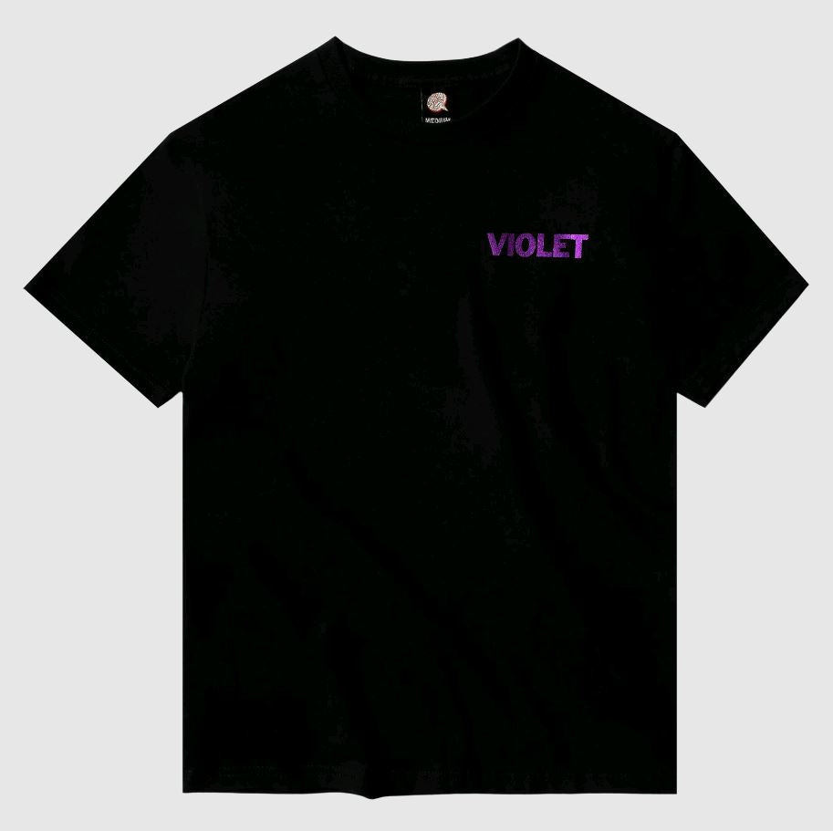 Violet Peace Black T-shirt