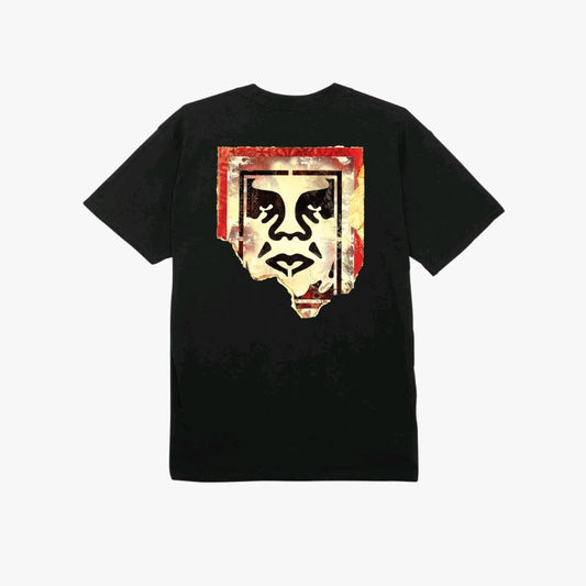 Obey Ripped Icon Black T-shirt