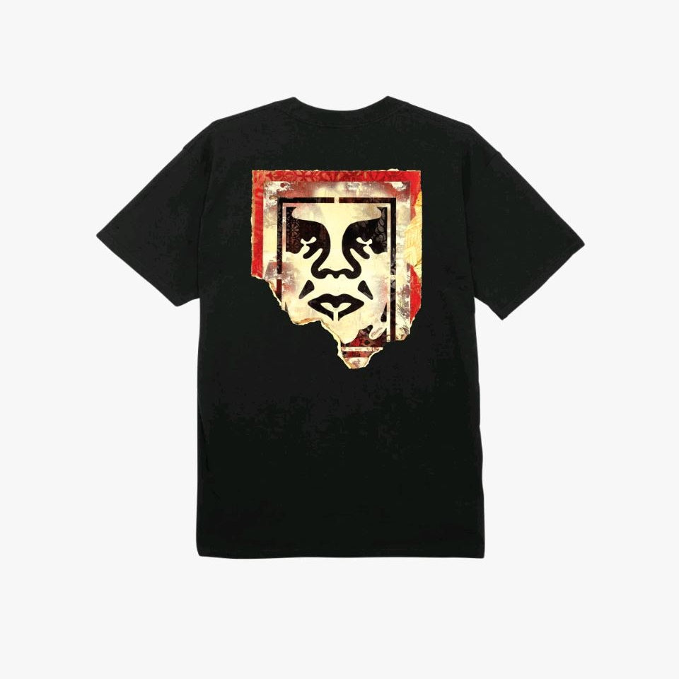 Obey Ripped Icon Black T-shirt