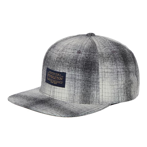 Pendleton Plaid Snapback Hat Grey Mix Ombre