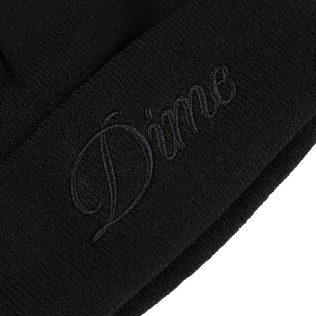 Dime Cursive Beanie Black