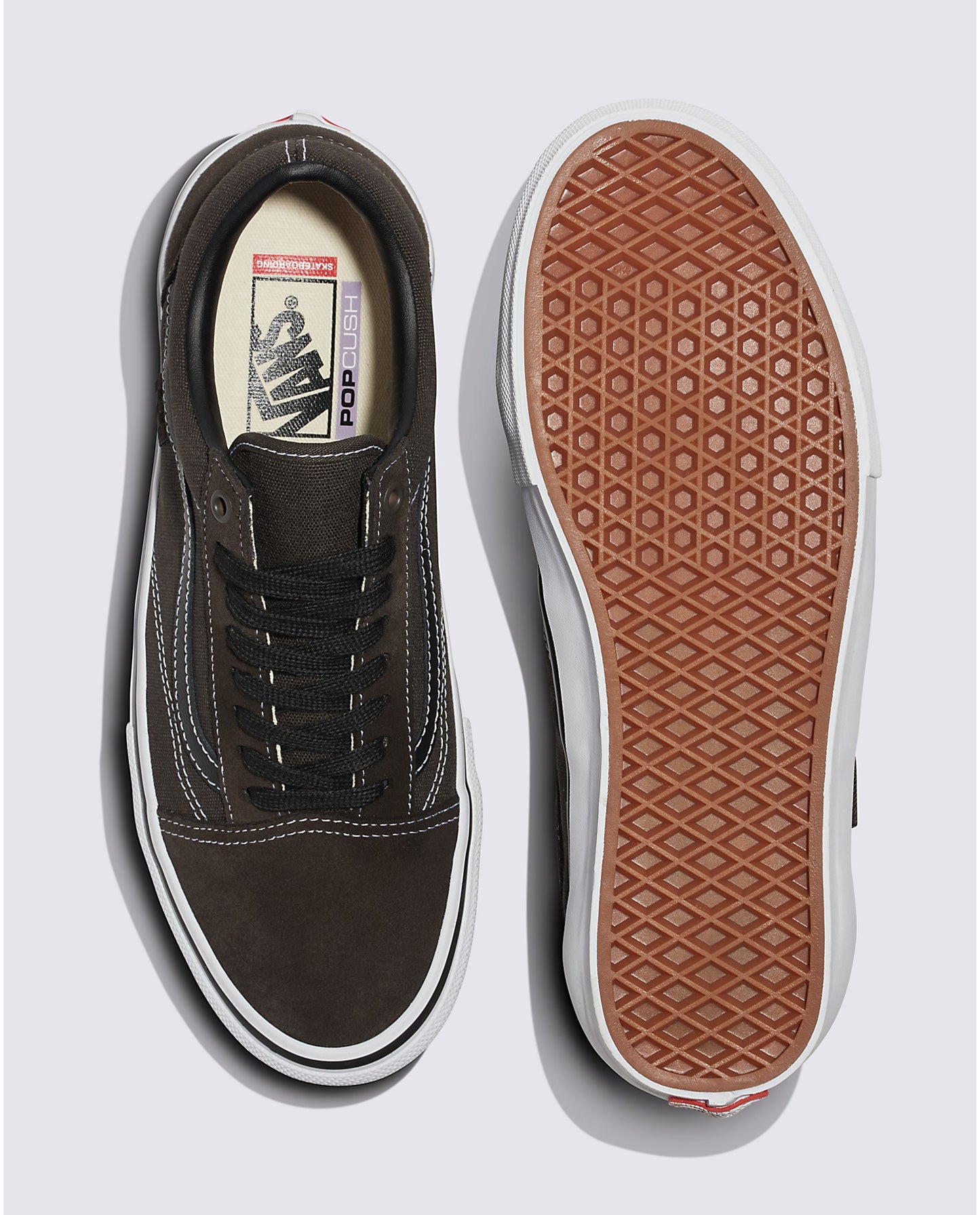 Vans Skate Old Skool Shoe - Chocolate Brown / White