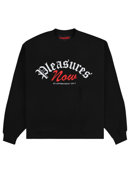 Pleasures Appointment Fleece Black Crewneck