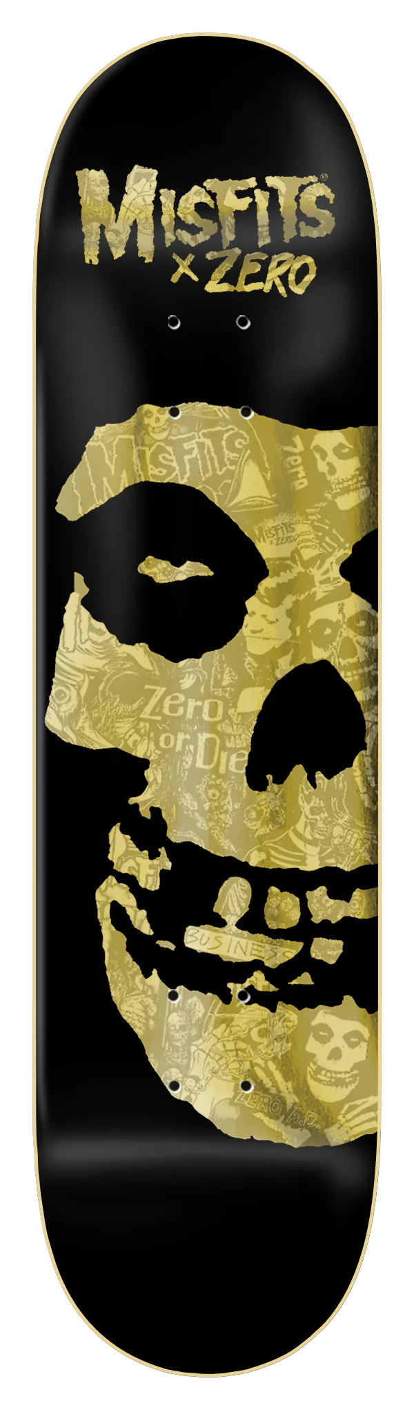 Zero Misfits Fiend Collage Gold Foil Skateboard Deck