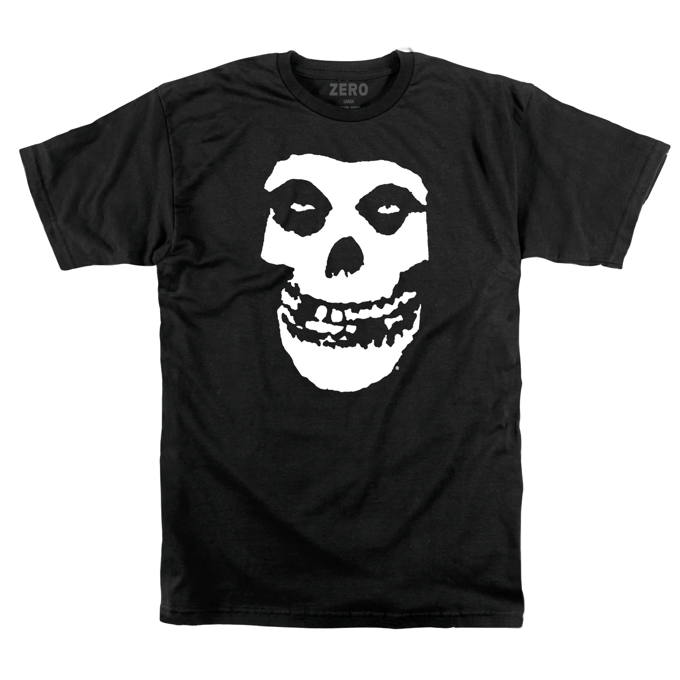 Zero x Misfits Fiend Skull Tee Skateboards Black White