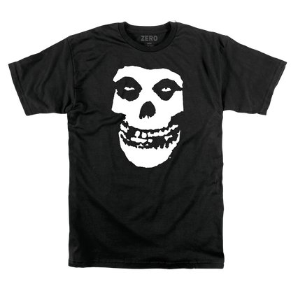 Zero x Misfits Fiend Skull Tee Skateboards Black White